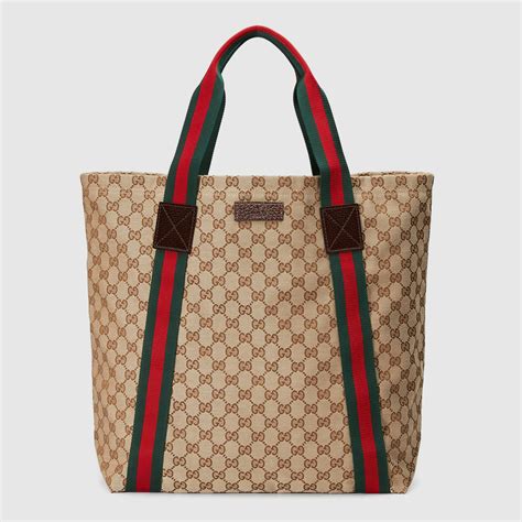 gucci swing small leather tote bag|gucci gg canvas tote bag.